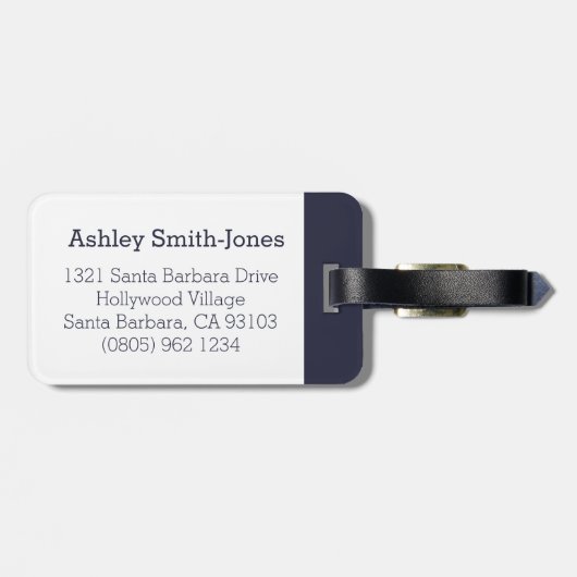 Badminton grafisch adres bagagelabel (Achterkant horizontaal)