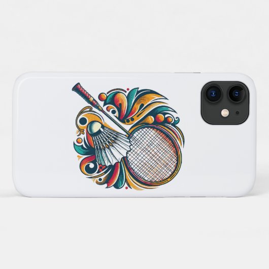 Badminton Grafisch Case-Mate iPhone Case (Achterkant (horizontaal))