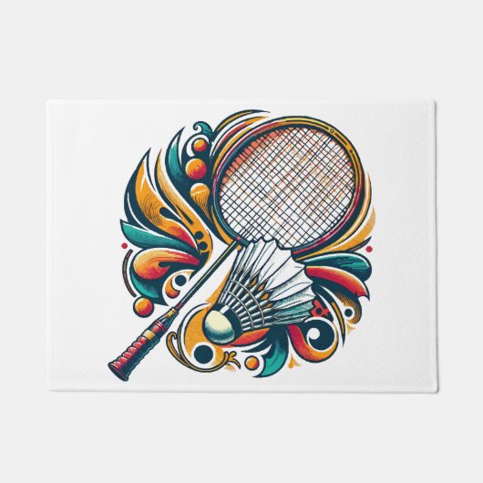 Badminton Grafisch Deurmat (Voorkant)