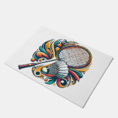 Badminton Grafisch Deurmat (Schuin)