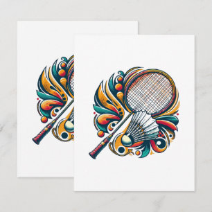 Badminton Grafisch Informatiekaartje