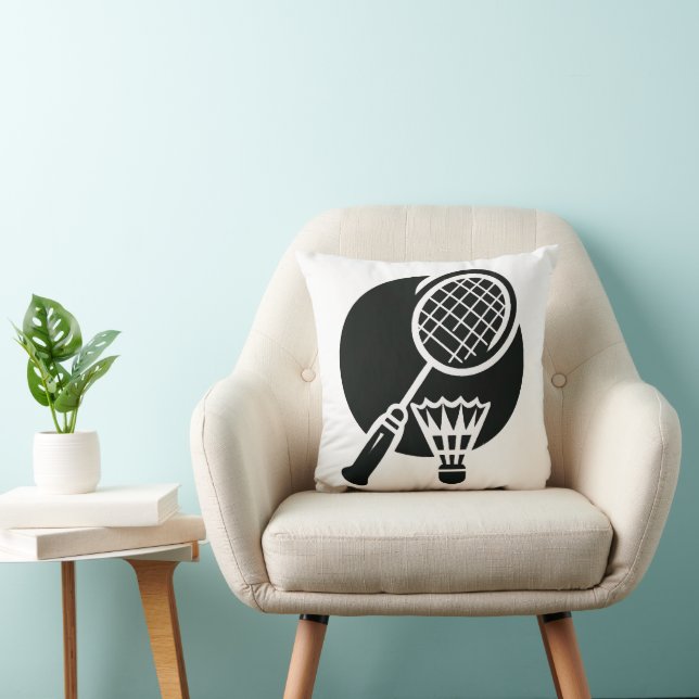 Badminton Grafisch Kussen (Stoel)