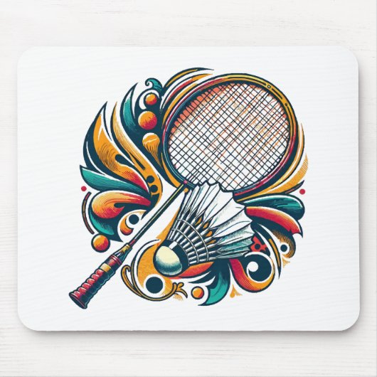 Badminton Grafisch Muismat (Voorkant)
