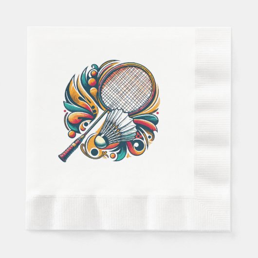Badminton Grafisch Servet (Voorkant)