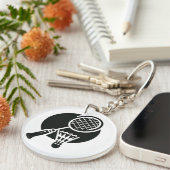 Badminton Grafisch Sleutelhanger (Voorkant Rechts)