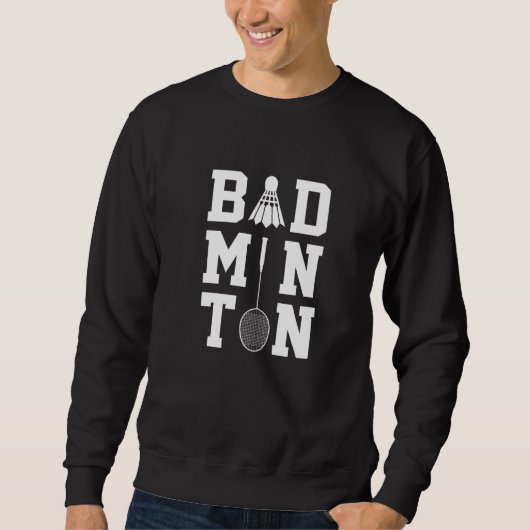Badminton Grafische Badminton Speler Shuttle Spo Trui (Voorkant)