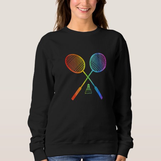 Badminton Grafische Badminton Speler Shuttle Spo Trui (Voorkant)