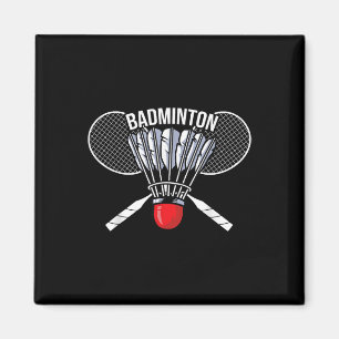 Badminton Grafische Badminton Speler Shuttle Sport Magneet