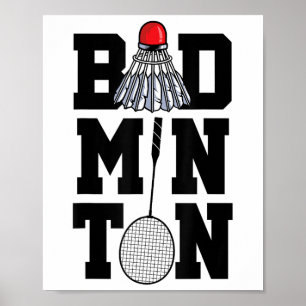 Badminton Grafische Badminton Speler Shuttle Sport Poster