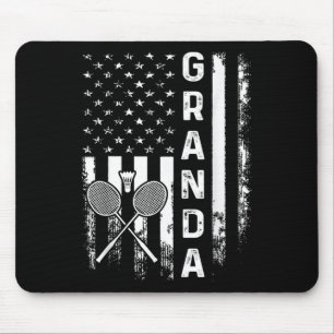 Badminton Granda Amerikaanse Vlag Vintage Kerstmis Muismat