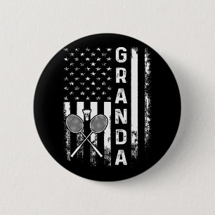 Badminton Granda Amerikaanse Vlag Vintage Kerstmis Ronde Button 5,7 Cm