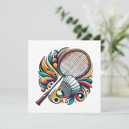 Badminton Graphic (Staand voorkant)