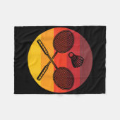 Badminton Graphic Badminton Player Shuttle Sports Fleece Deken (Voorkant (Horizontaal))