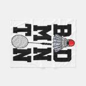 Badminton Graphic Badminton Player Shuttle Sports Fleece Deken (Voorkant (Horizontaal))