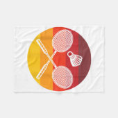 Badminton Graphic Badminton Player Shuttle Sports Fleece Deken (Voorkant (Horizontaal))
