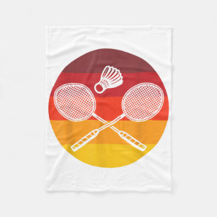 Badminton Graphic Badminton Player Shuttle Sports Fleece Deken