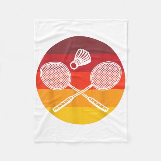 Badminton Graphic Badminton Player Shuttle Sports Fleece Deken (Voorkant)