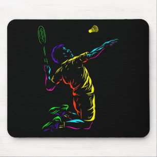 Badminton Graphic Badminton Player Shuttle Sports Muismat