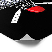 Badminton Graphic Badminton Player Shuttle Sports Poster (Hoek)