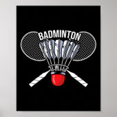 Badminton Graphic Badminton Player Shuttle Sports Poster (Voorkant)