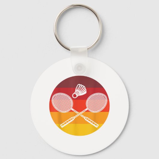Badminton Graphic Badminton Player Shuttle Sports Sleutelhanger (Voorkant)