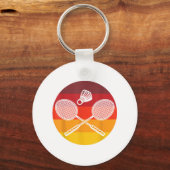Badminton Graphic Badminton Player Shuttle Sports Sleutelhanger (Voorkant)