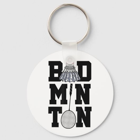 Badminton Graphic Badminton Player Shuttle Sports Sleutelhanger (Voorkant)