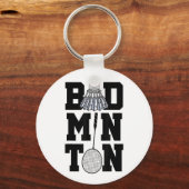 Badminton Graphic Badminton Player Shuttle Sports Sleutelhanger (Voorkant)