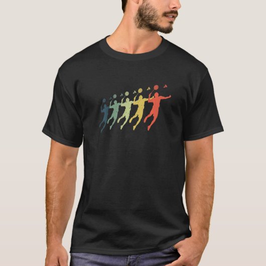Badminton Graphic Badminton Player Shuttlecock Spo T-shirt (Voorkant)