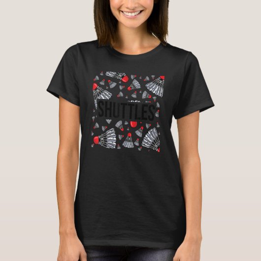 Badminton Graphic Badminton Player Shuttlecock Spo T-shirt (Voorkant)