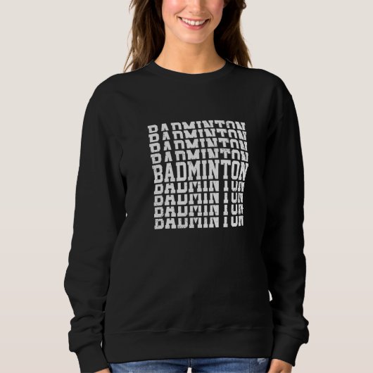 Badminton Graphic Badminton Player Shuttlecock Spo Trui (Voorkant)