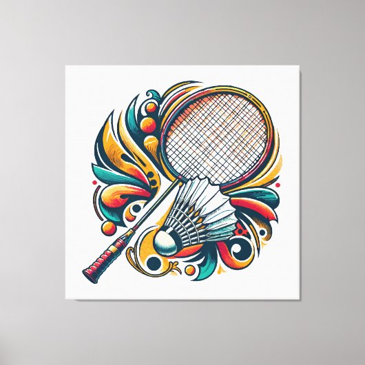 Badminton Graphic Canvas Afdruk (Voorkant)