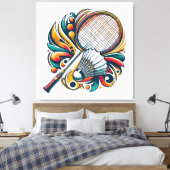 Badminton Graphic Canvas Afdruk (Insitu (Slaapkamer))
