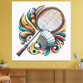Badminton Graphic Canvas Afdruk (Insitu (Woonkamer))