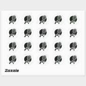 Badminton Graphic Ronde Sticker (Vel)