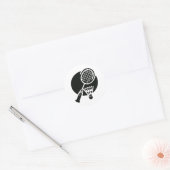 Badminton Graphic Ronde Sticker (Envelop)