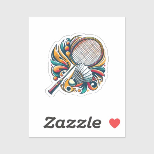Badminton Graphic Sticker (Vel)