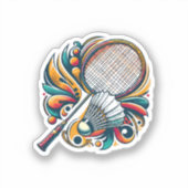 Badminton Graphic Sticker (Voorkant)
