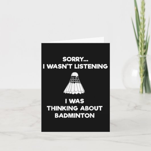 Badminton - grappig luisteren kaart (Voorkant)