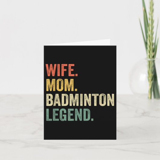 Badminton Grappig Vrouw Moeder Legende Moeders Da Kaart (Voorkant)
