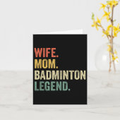Badminton Grappig Vrouw Moeder Legende Moeders Da Kaart (Gele Bloem)