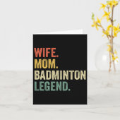 Badminton Grappig Vrouw Moeder Legende Moeders Da Kaart (Gele Bloem)