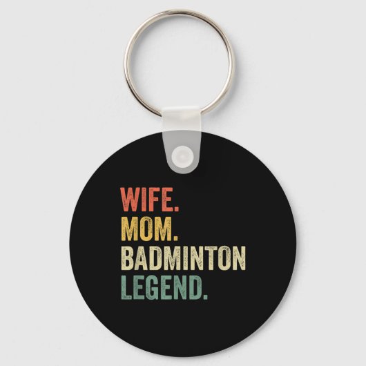 Badminton Grappig Vrouw Moeder Legende Moeders Da Sleutelhanger (Voorkant)
