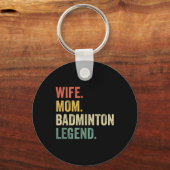Badminton Grappig Vrouw Moeder Legende Moeders Da Sleutelhanger (Voorkant)