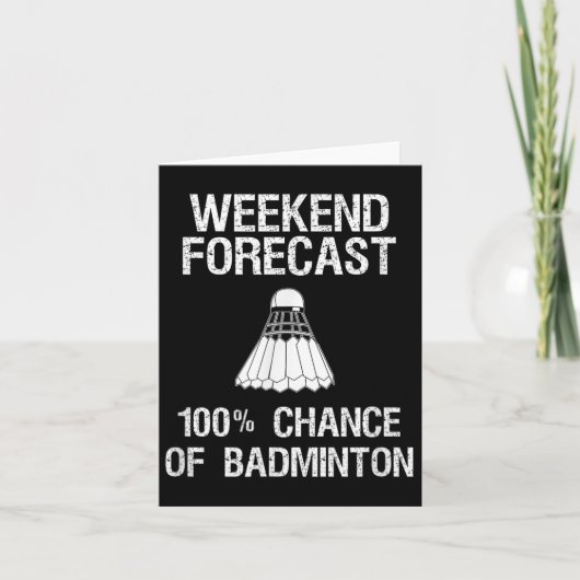 Badminton - Grappige badminton weekendvoorspelling Kaart (Voorkant)