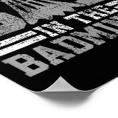 Badminton grappige spreuk speler cadeau poster (Hoek)