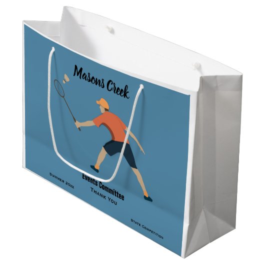 Badminton Groot Cadeauzakje (Voorkant Gekanteld)