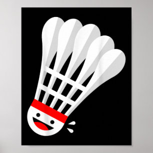 Badminton - Grote Gelukkige Shuttle Poster