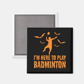Badminton Halloween Griezelen Badminton Magneet (Voorkant / Achterkant)