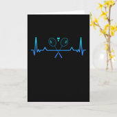 Badminton Hartslag Cadeaus Kaart (Gele Bloem)